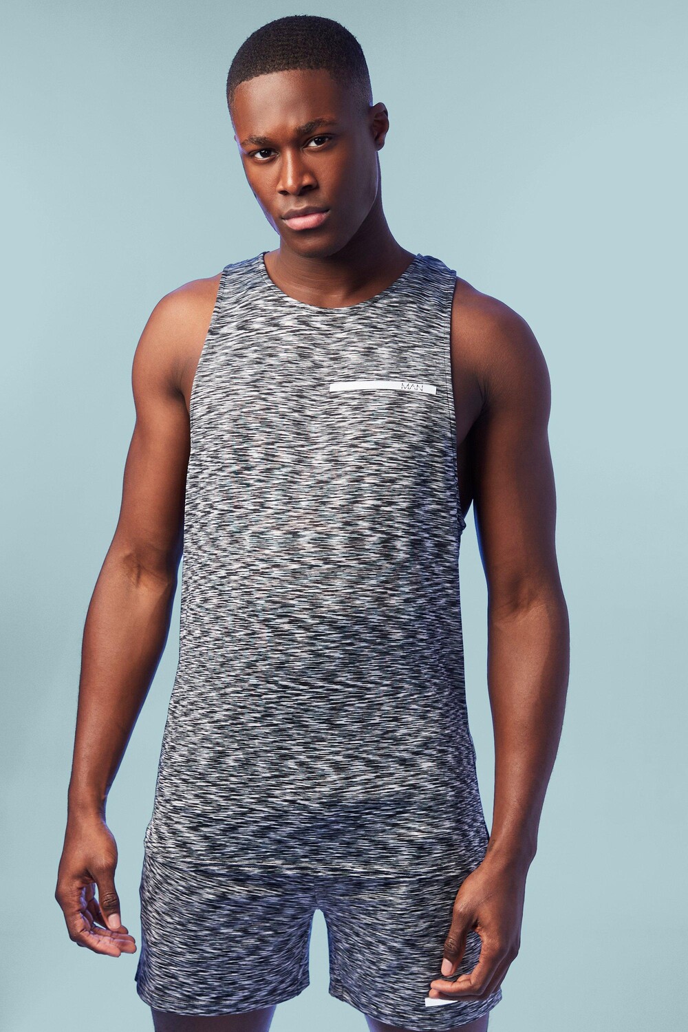

Мужской жилет active performance marl Boohoo, черный