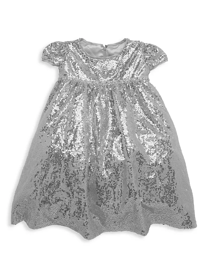 joan haste Платье с блестками для маленьких девочек, маленьких девочек и девочек Joan Calabrese, цвет silver
