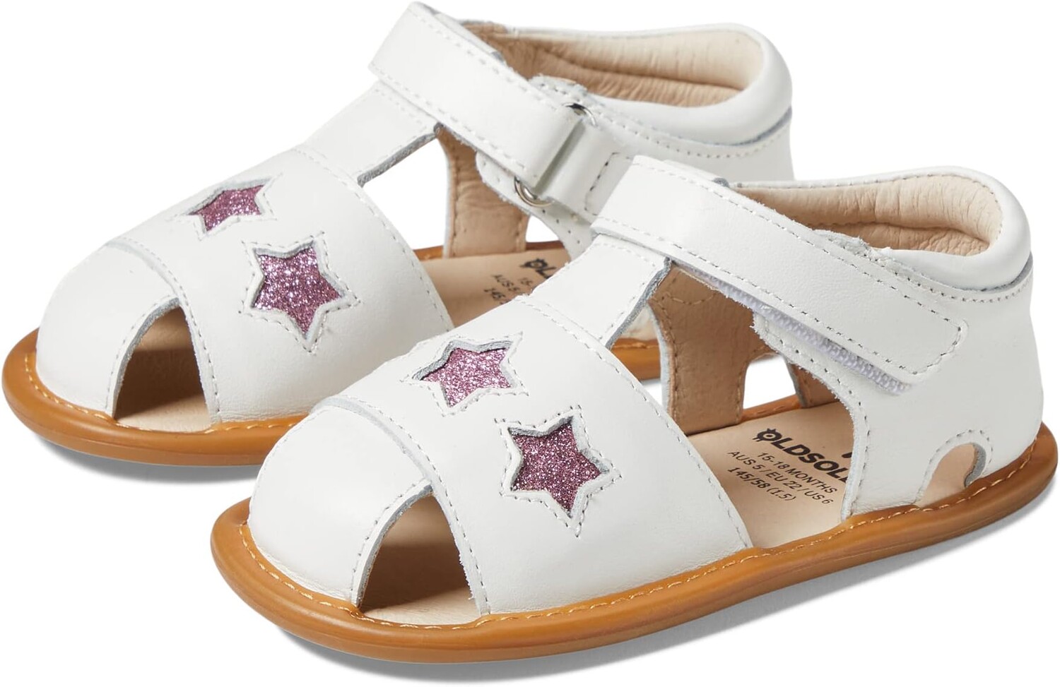 

Сандалии на плоской подошве Star Tot Old Soles, цвет Snow/Glam Pink