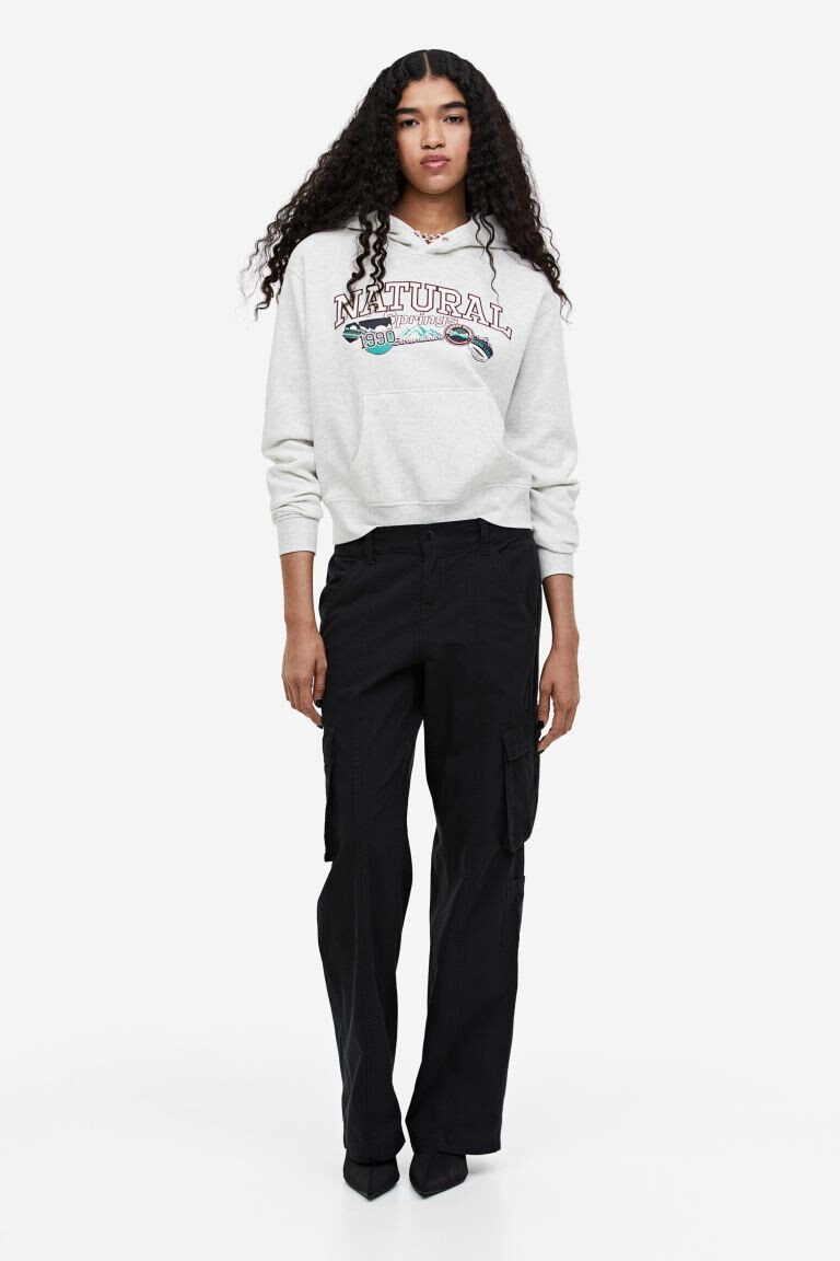 

Топ с капюшоном и принтом H&M