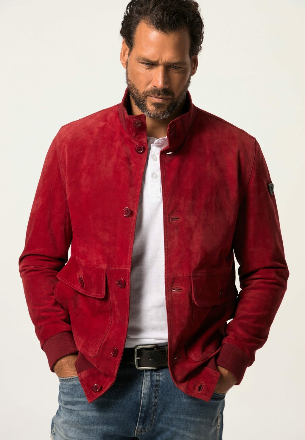 Кожаная куртка JP1880, цвет piment rouge