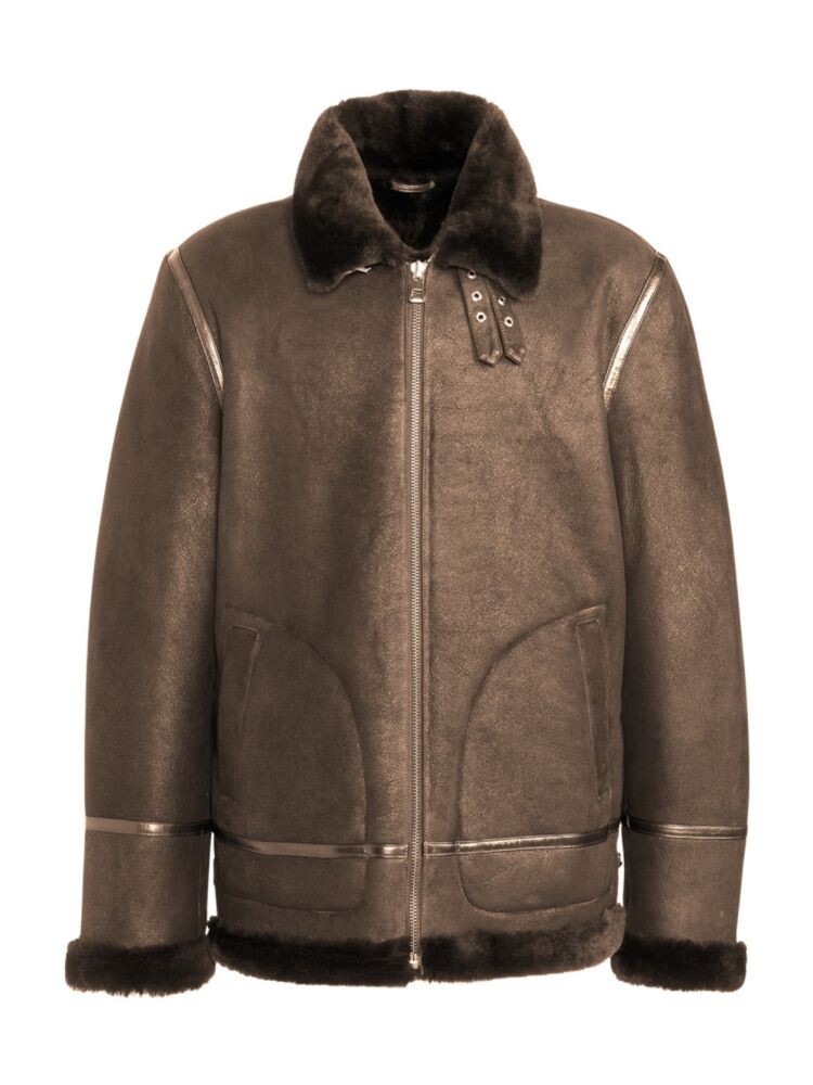 

Бомбер из овчины Made For Generations Collection Wolfie Furs, коричневый