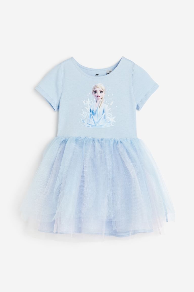 

Платье из тюля с принтом H&M, синий