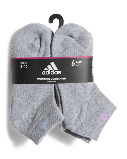 

6 пар спортивных низких носков с мягкой подкладкой C Adidas, цвет Light Heather