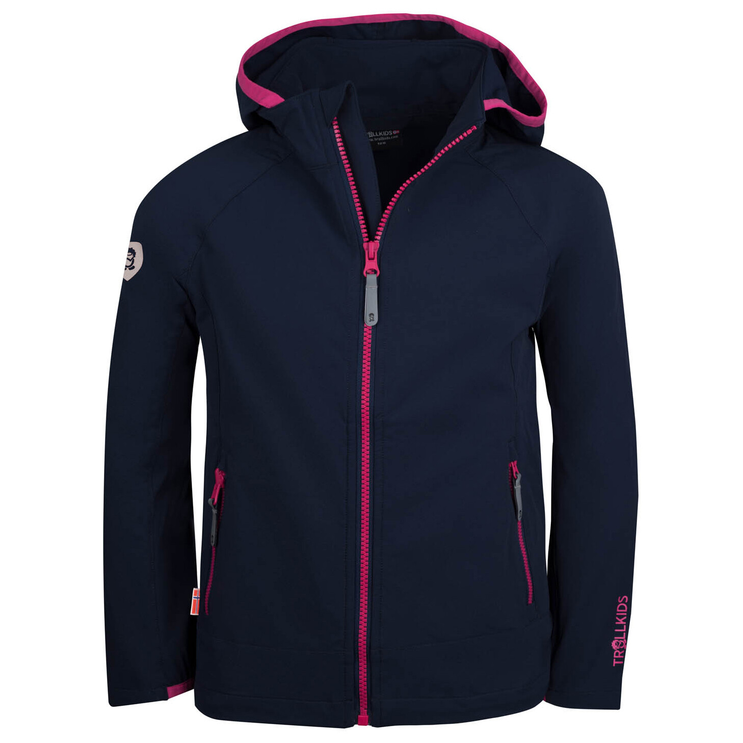 

Куртка из софтшелла Trollkids Girl's Kvalvika, цвет Navy/Magenta