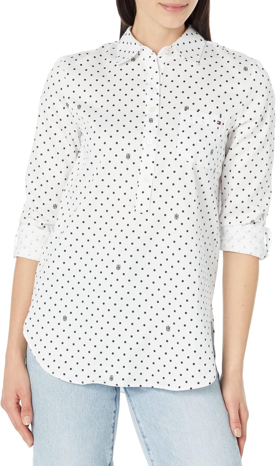 

Легкий уход Dot Popover Tommy Hilfiger, цвет Bright White/Sky Captain