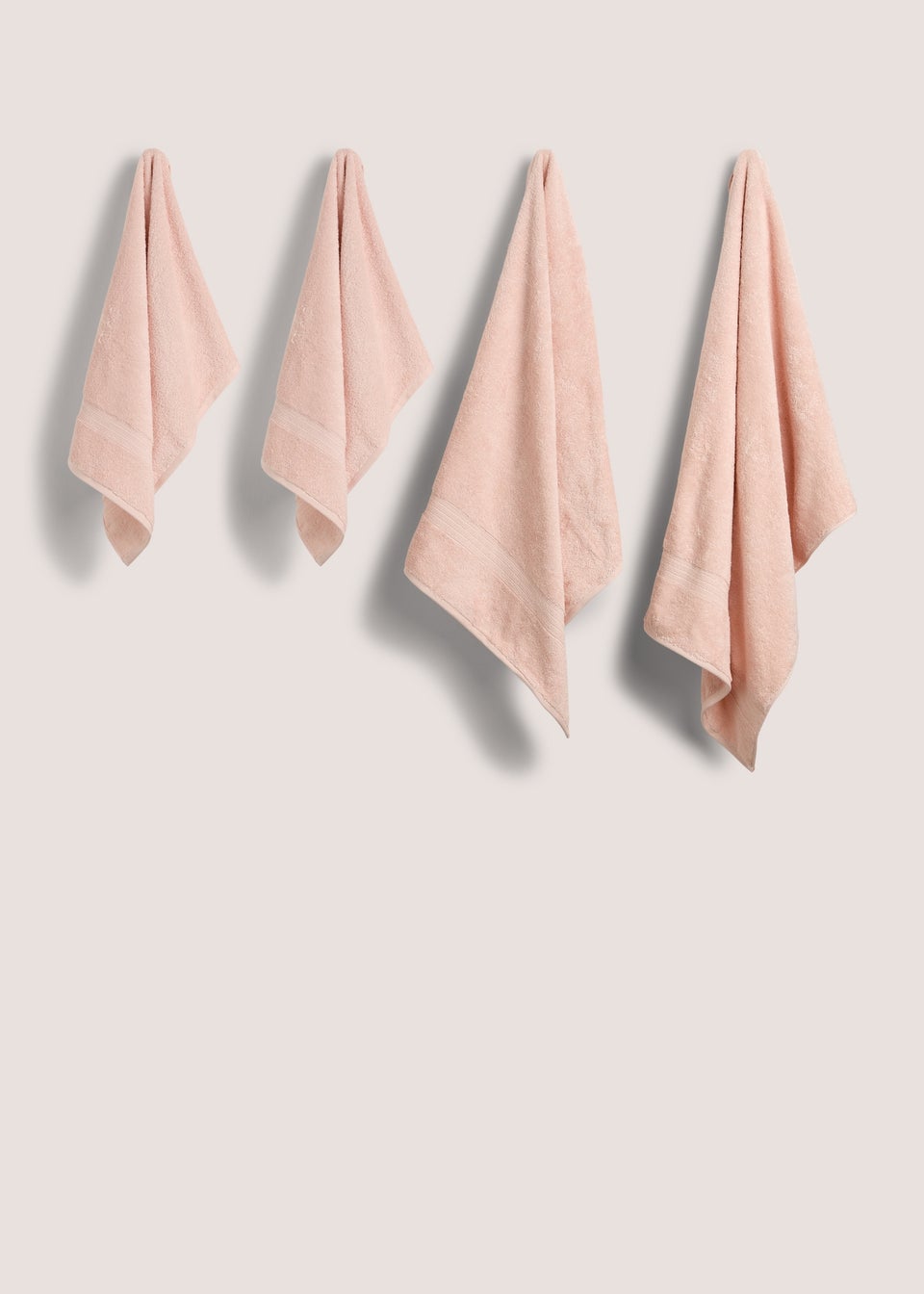 4 комплекта розового набора полотенец для рук и ванны Homestore, розовый