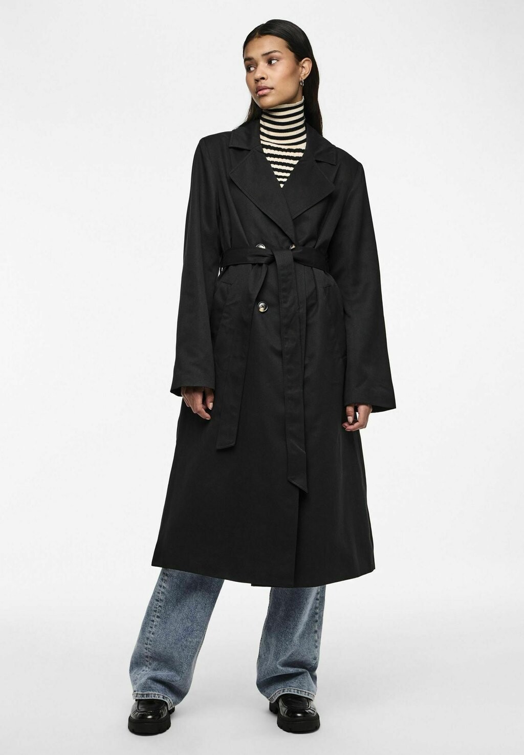 

Тренч PCSCARLETT Pieces, цвет black