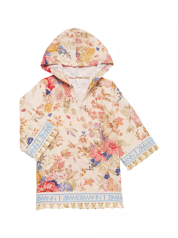 Накидка August с капюшоном для маленьких девочек и девочек Zimmermann Kids, цвет cream floral юбка клеш luminosity zimmermann цвет rosy garden floral