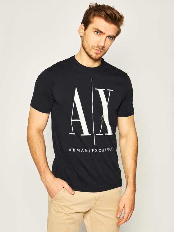 

Футболка стандартного кроя Armani Exchange, синий