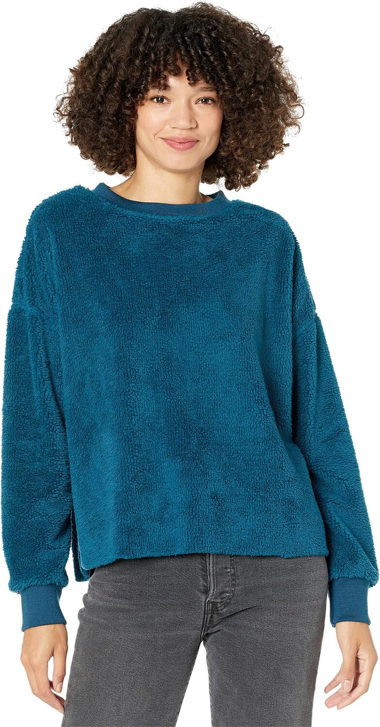 

Толстовка Dylan by True Grit Sherpa Drop Shoulder Crew Neck Sweatshirts, цвет Marine Blue