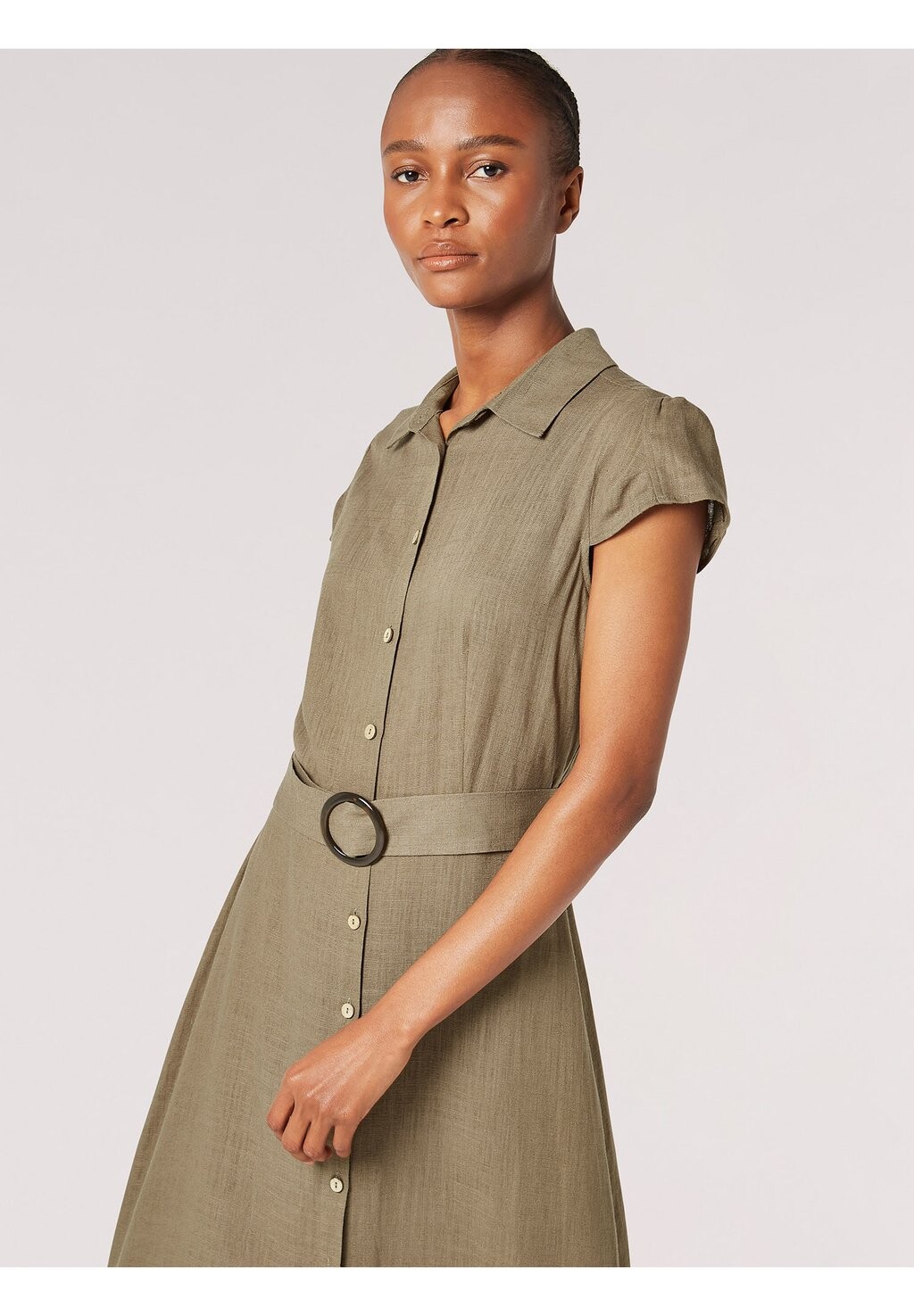 

Платье-рубашка VINTAGE BUTTON Apricot, цвет Khaki