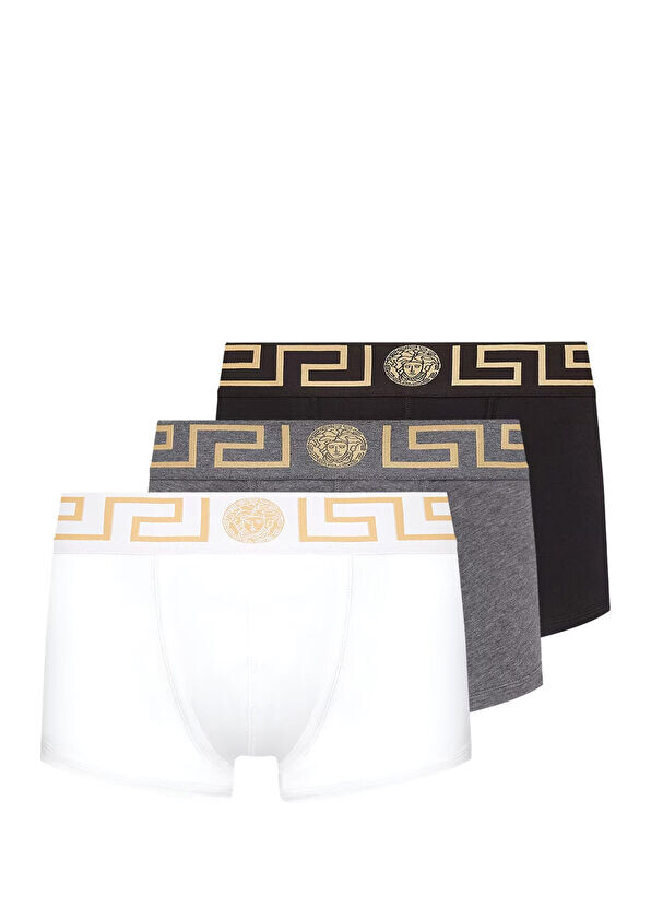 

Мужской комплект боксеров из трех предметов с лентой с логотипом Versace, мультиколор
