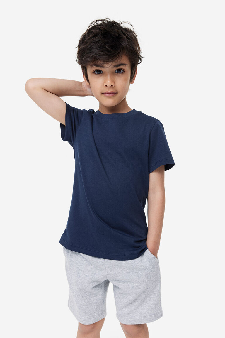 

Хлопковая футболка H&M, синий