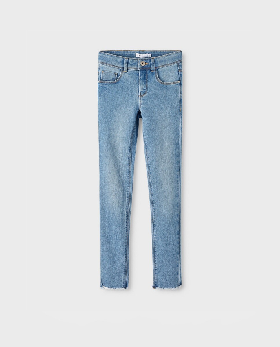 

Джинсы для девочки с регулируемой талией Skinny fit name it, светло-синий