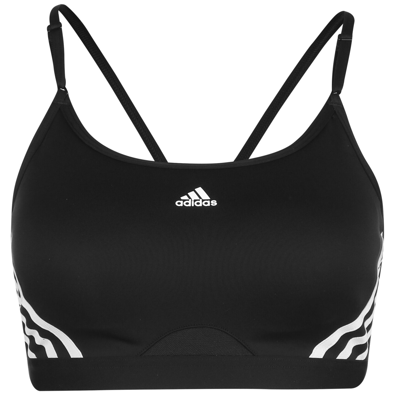 Бюстгальтер adidas Performance Sport BH Aeroready Training Light 3 Streifen, черный бюстгальтер adidas performance sport bh aeroknit designed 4 training цвет grau weiß