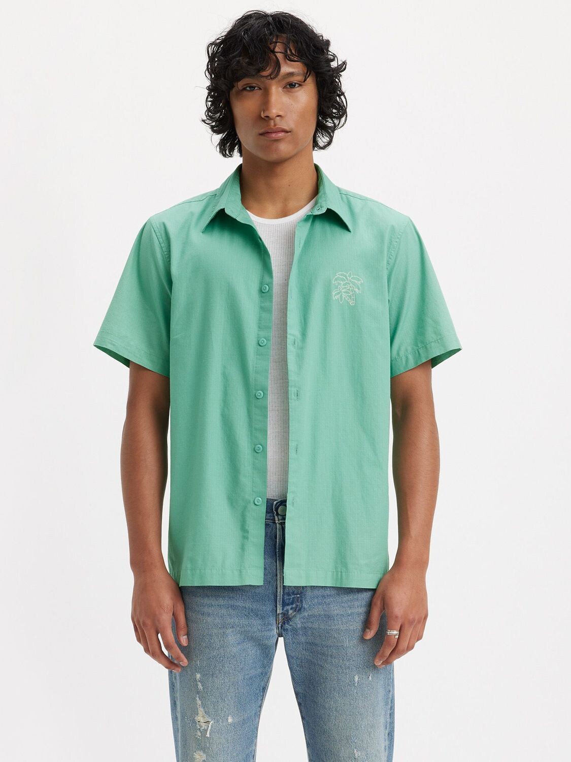 

Рубашка свободного кроя Levi's Richmond Palm Tree, васаби