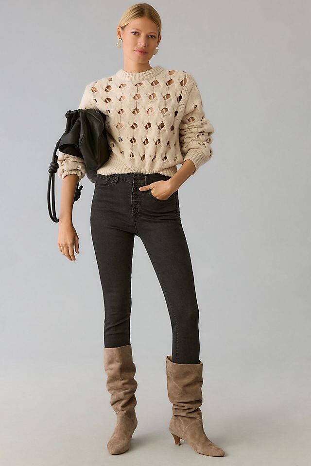 

Джинсы Good Legs Good American Always Fit с высокой посадкой, черный