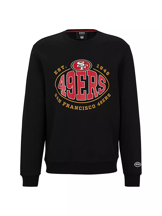 

Толстовка из хлопковой смеси BOSS x NFL с совместным брендингом Boss, цвет 49ers charcoal