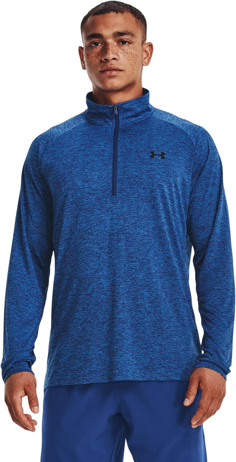 

UA Tech 1/2 на молнии Under Armour, цвет Blue Mirage/Cyber Blue/Black