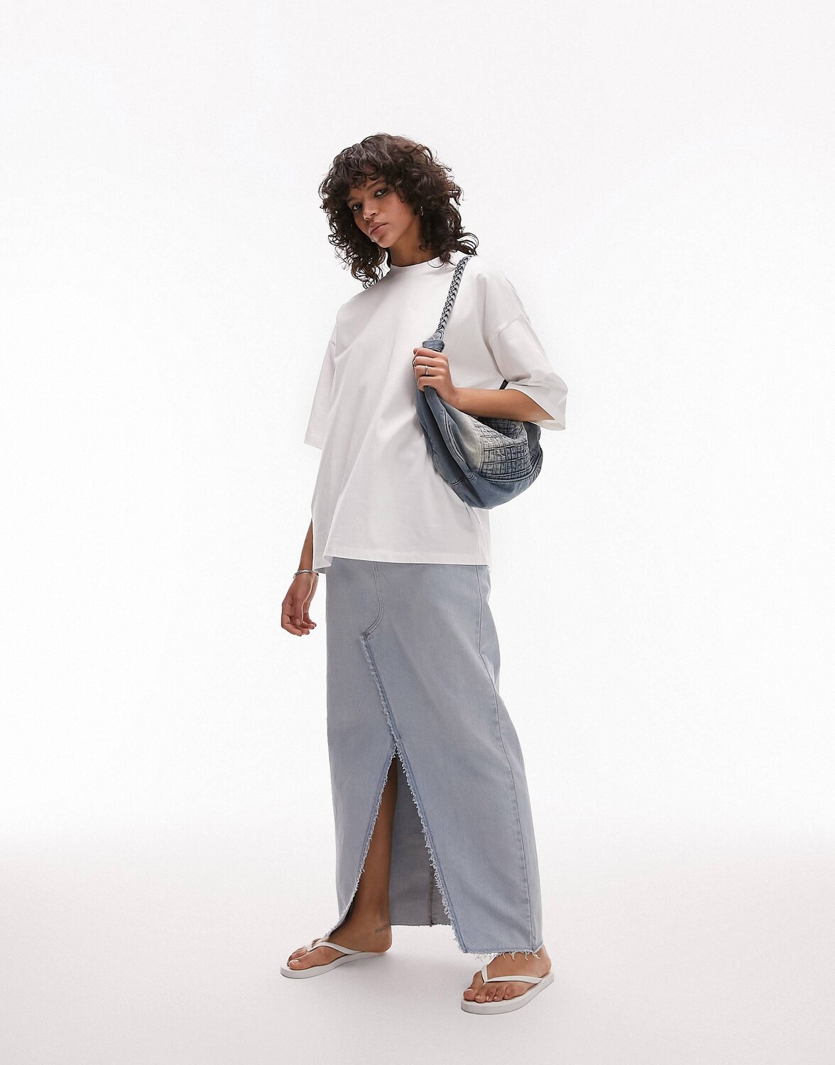 

Белая футболка оверсайз Topshop
