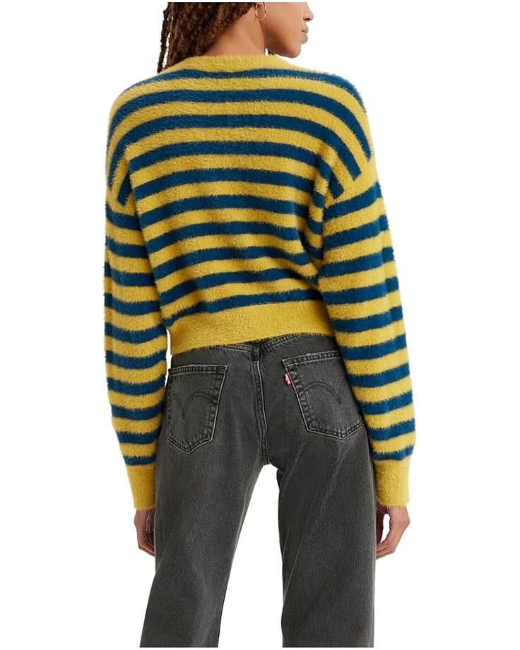 

Свитер Levi's Womens Cat Cardigan, цвет Jenny Stripe Golden Olive