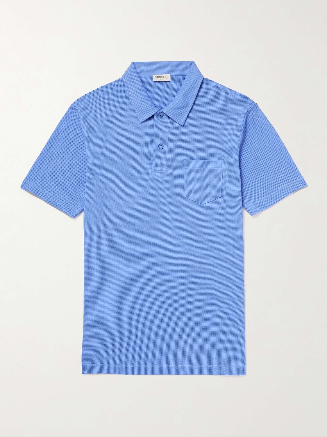 

Рубашка поло Riviera Slim-Fit из хлопка и сетки SUNSPEL, синий
