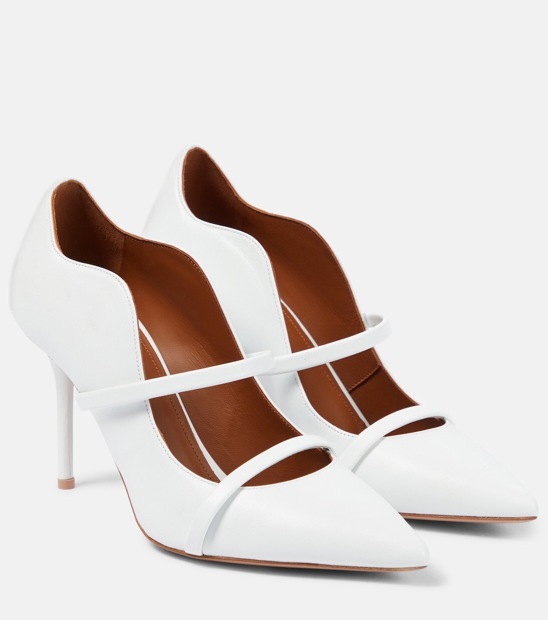 

Кожаные туфли Maureen 85 Malone Souliers, белый