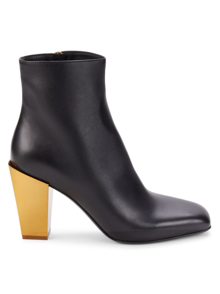 

Ботильоны на блочном каблуке с квадратным носком Ferragamo, черный