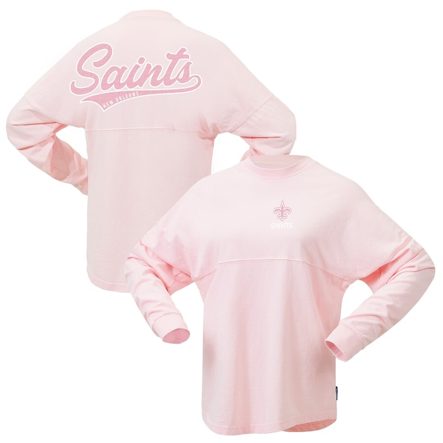 

Футболка с длинным рукавом Fanatics Branded New Orleans Saints, розовый