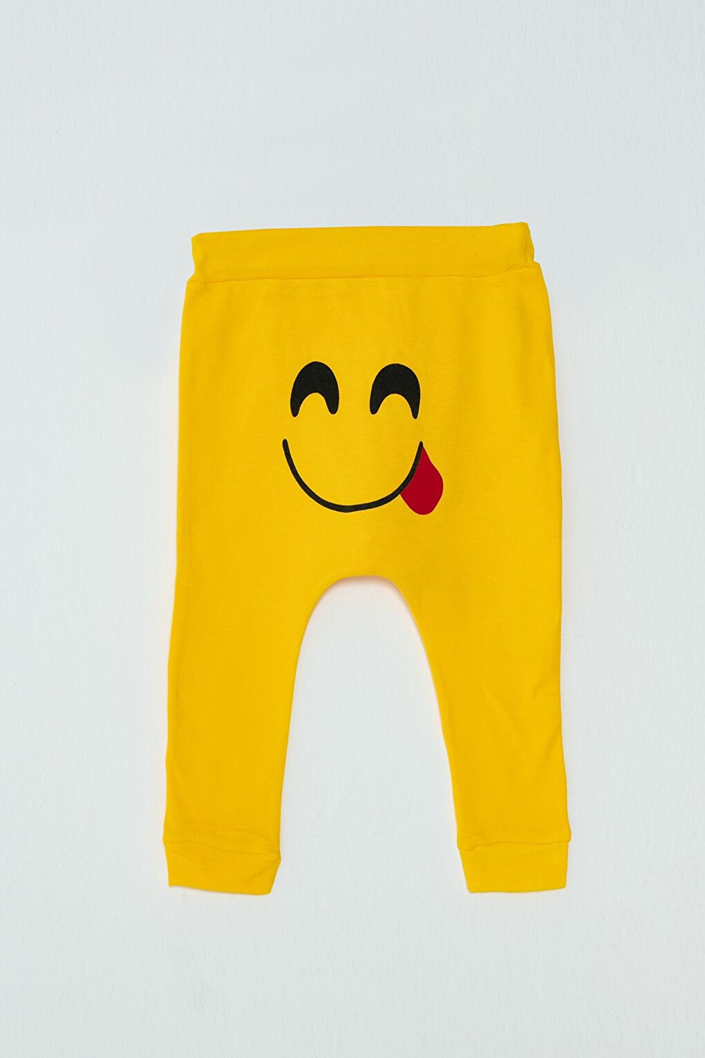 цена Спортивные штаны для маленьких девочек с принтом Emoji JackandRoy, желто-черный