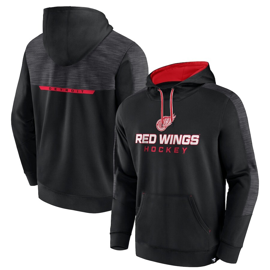 

Пуловер с капюшоном Fanatics Branded Detroit Red Wings, черный