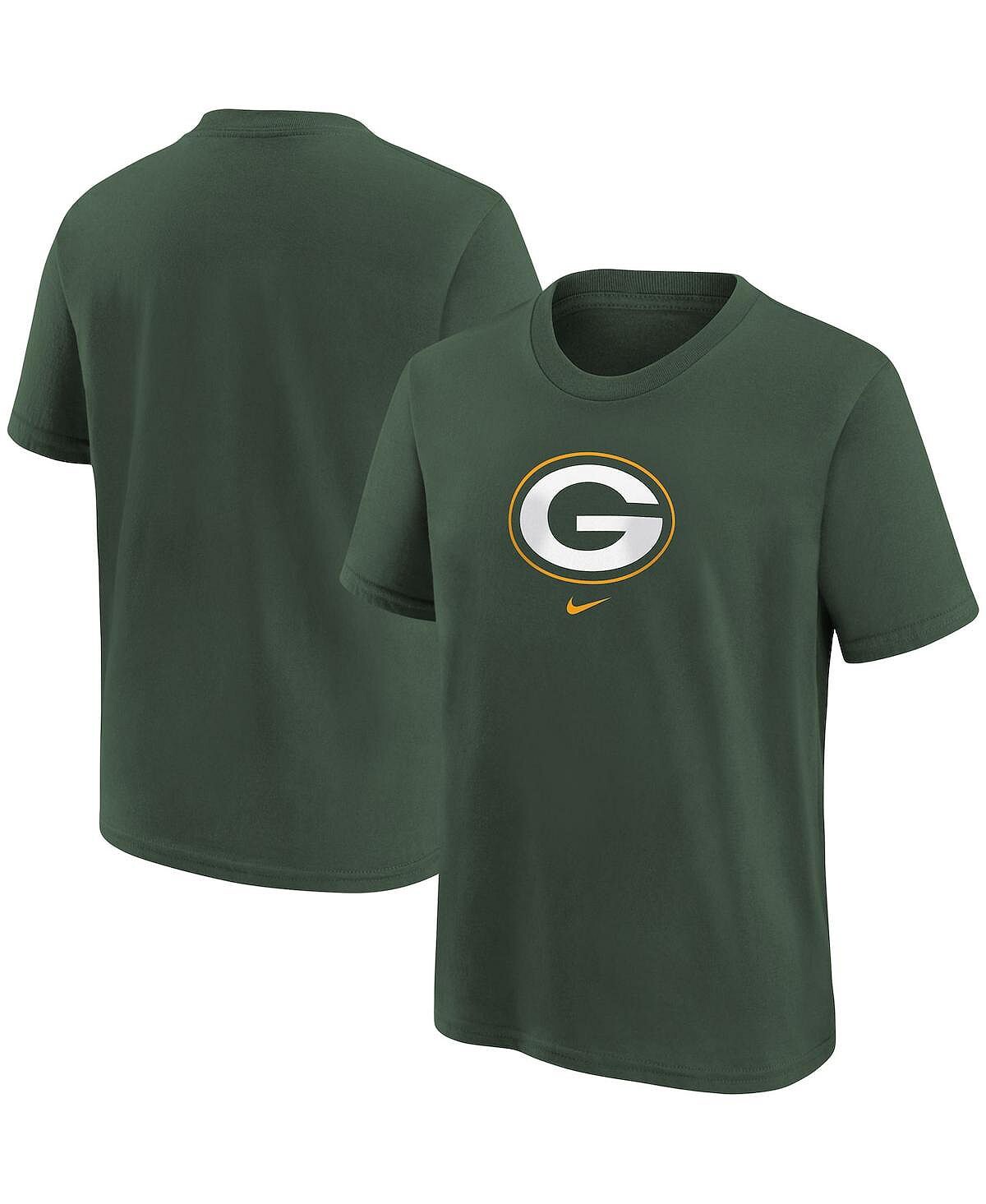 

Зеленая футболка с логотипом Big Boys Green Bay Packers Nike