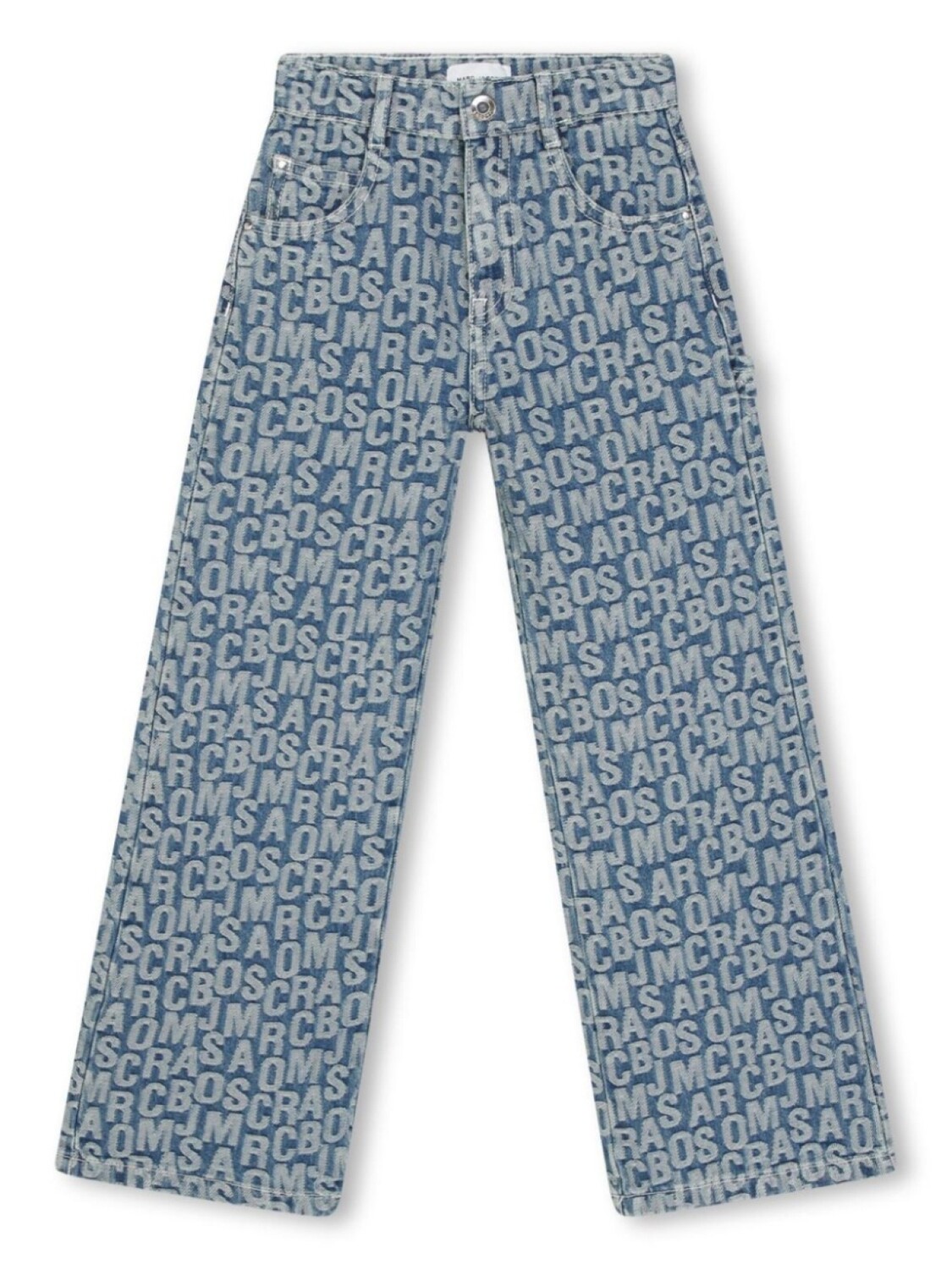 

Marc Jacobs Kids прямые джинсы с логотипом, синий