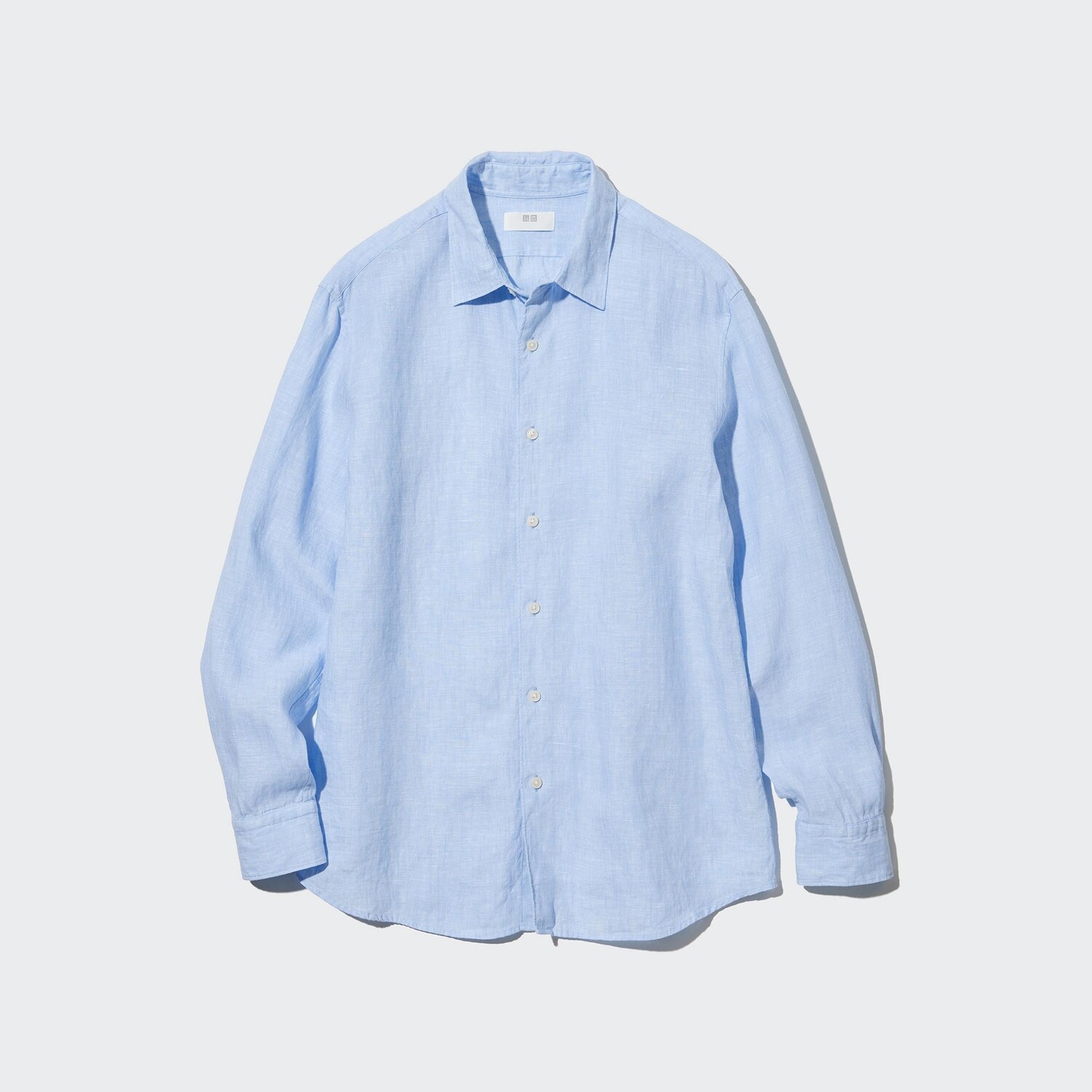 

Рубашка UNIQLO льняная премиум-класса, синий