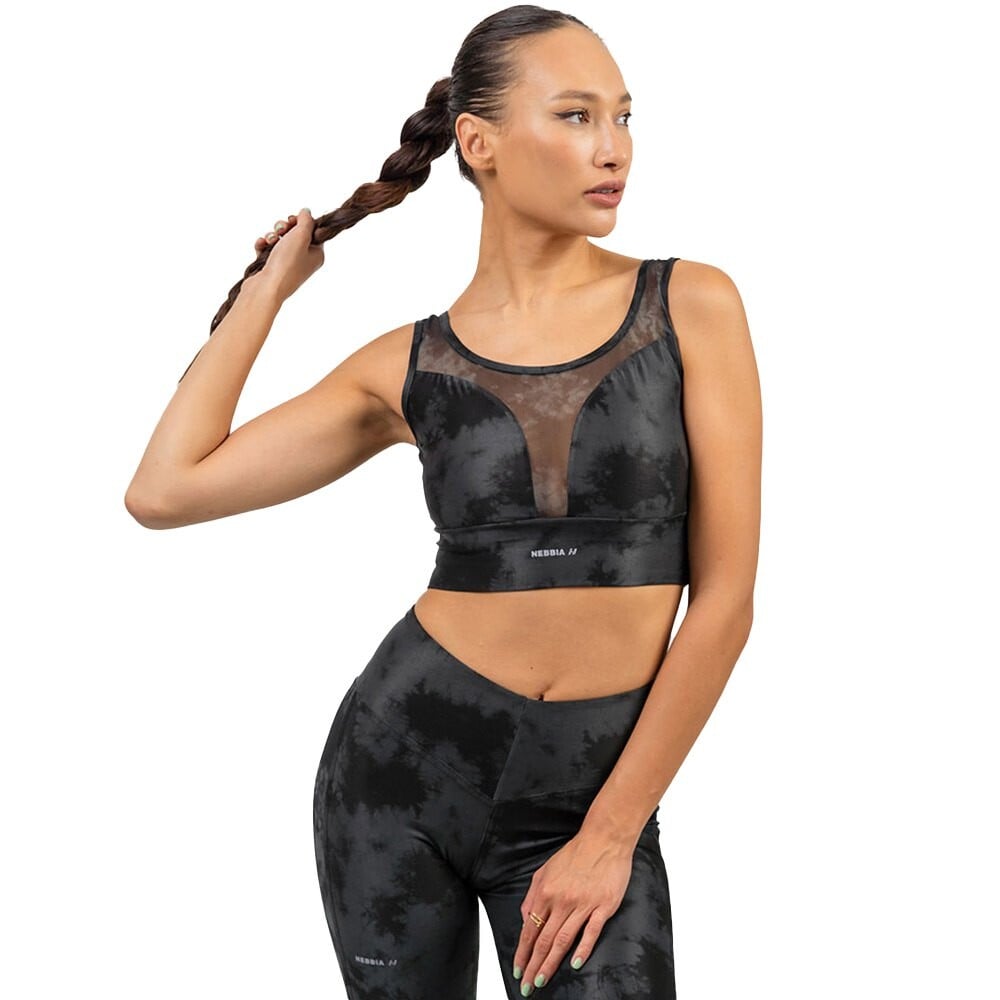 Спортивный топ Nebbia Mesh Impact Medium Support, черный