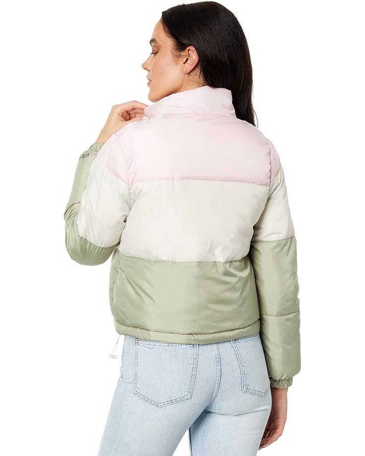 

Куртка U.S. POLO ASSN. Crop Multi Color-Blocked Puffer Jacket, цвет Parfait Pink