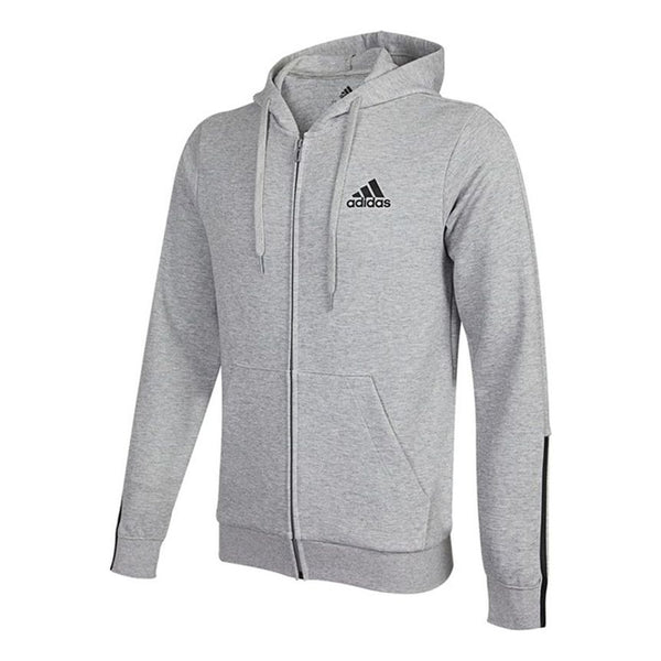 Куртка adidas M Dk Fz Hd Logo Printing Sports Knit Hooded Jacket light grey, серый