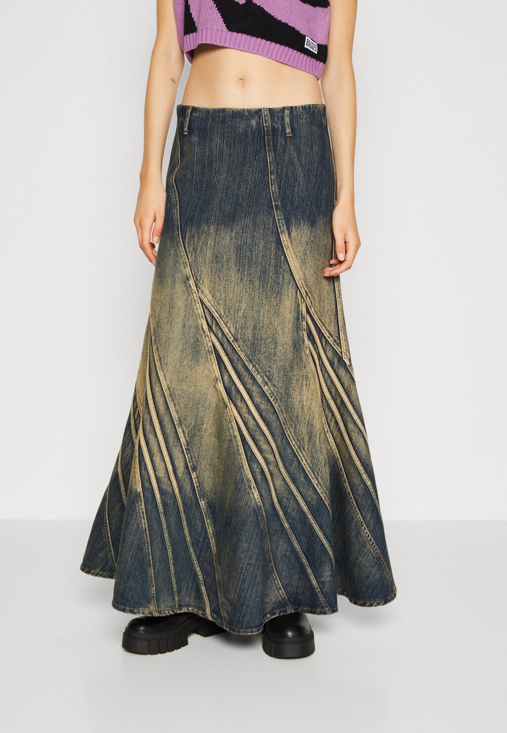 

Джинсовая юбка FRILLED SKIRT WITH FELL SEAMS Jaded London, цвет blue
