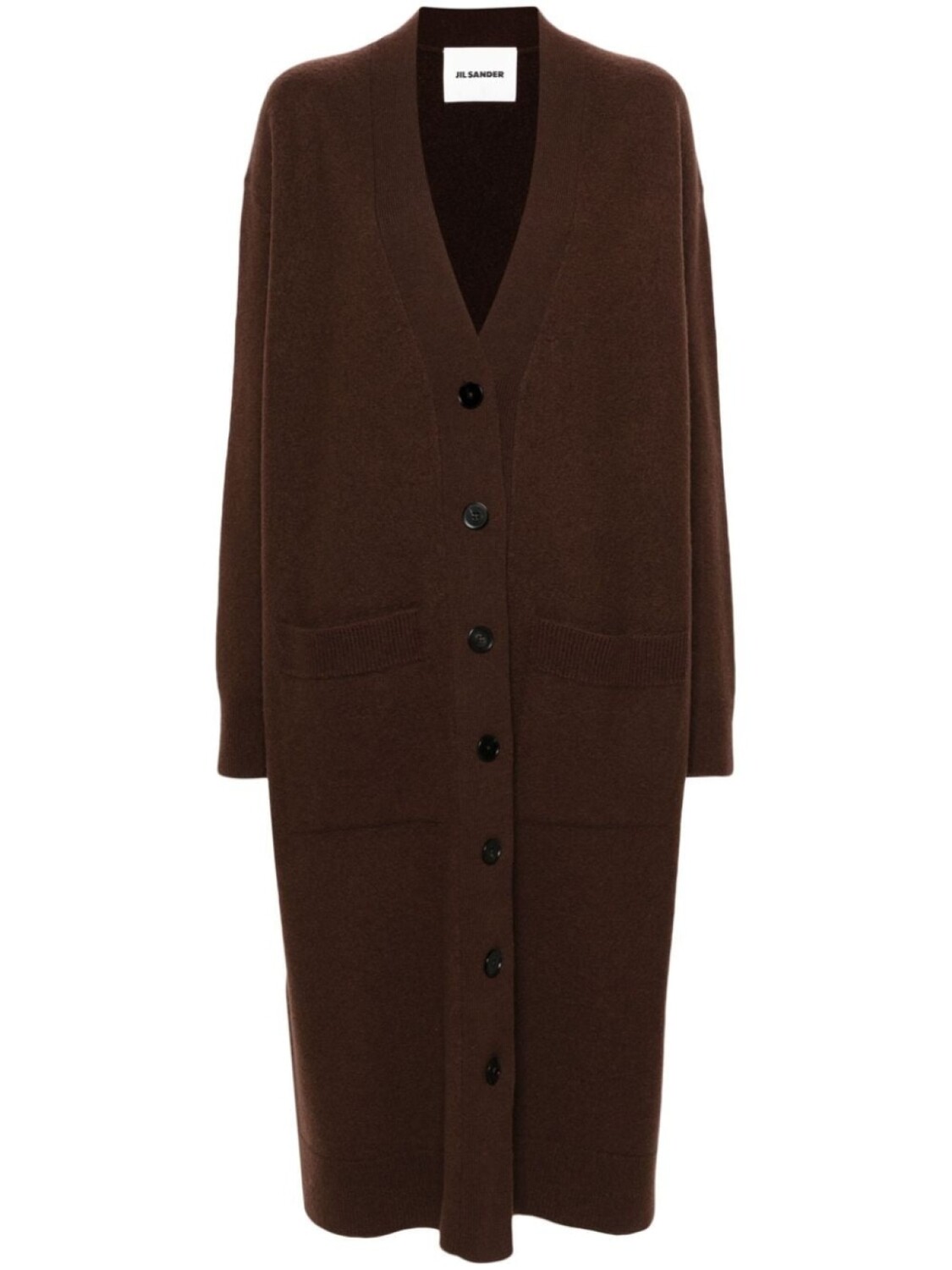 

Jil Sander шерстяной кардиган с V-образным вырезом, коричневый