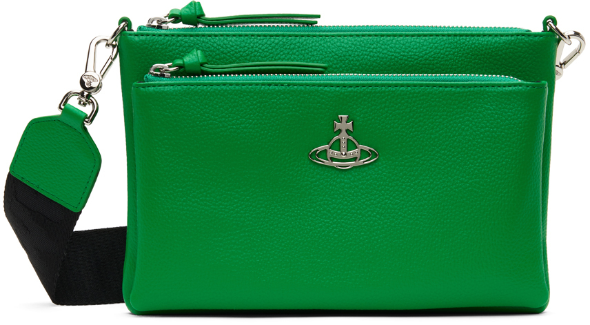 Зеленая сумка-мессенджер Penny DB Pouch Vivienne Westwood