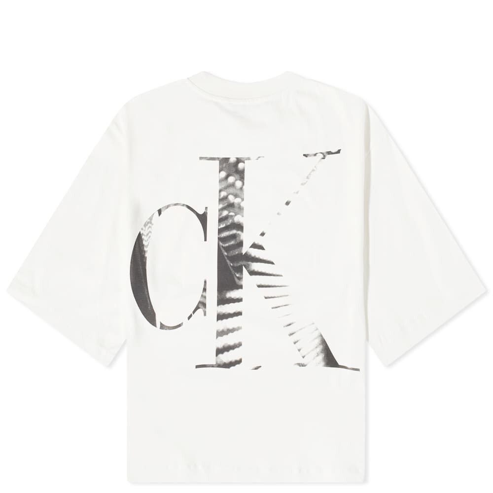 

Футболка оверсайз Calvin Klein, слоновая кость, Бежевый