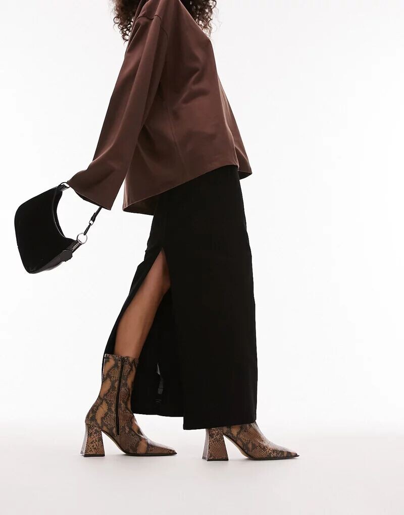 

Черная юбка макси Topshop Joni