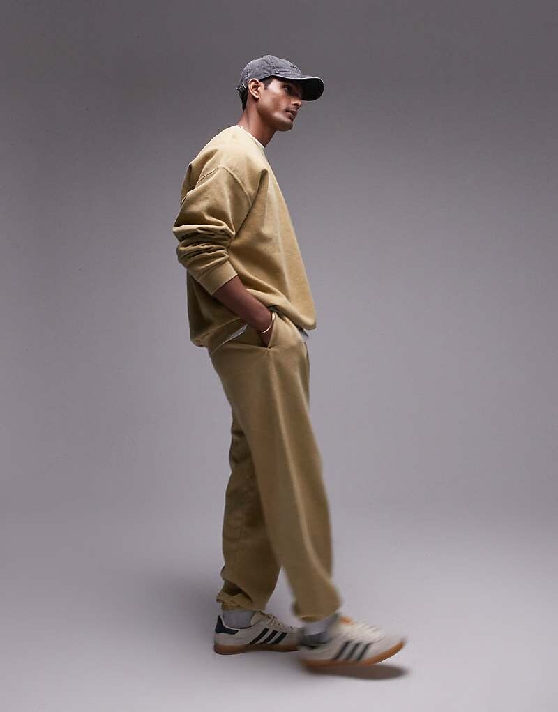 

Винтажные желтые джоггеры свободного кроя Topman