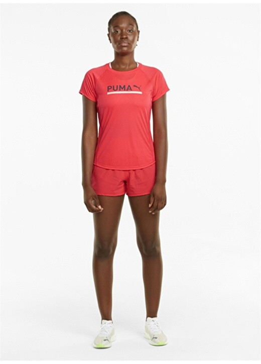 

Красная женская футболка с круглым вырезом и принтом Puma, Красный