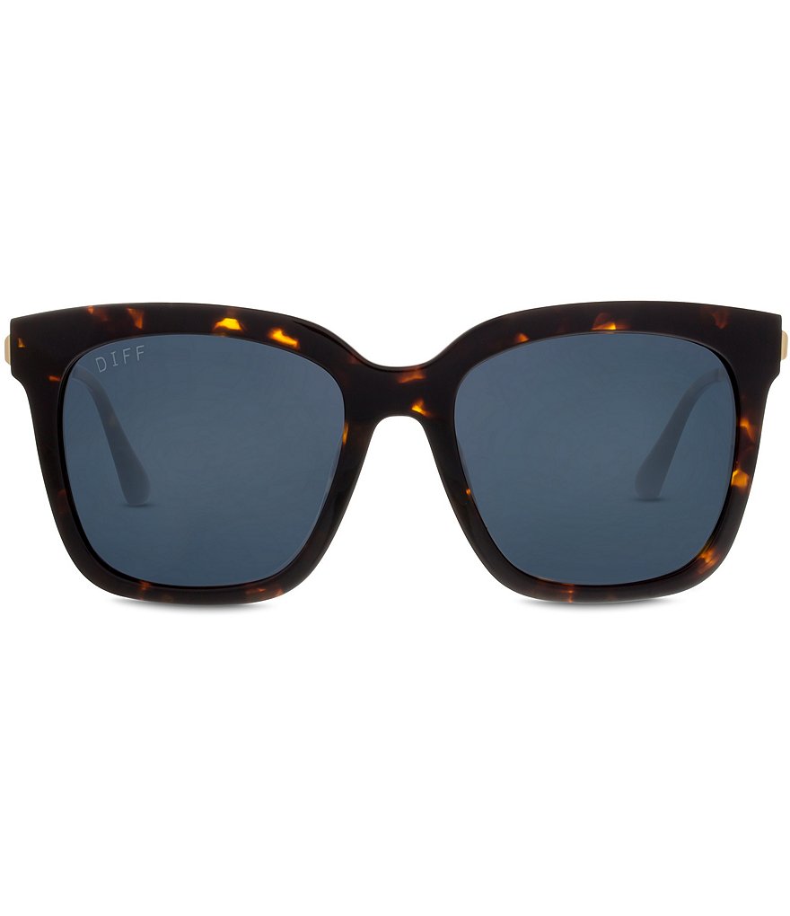 DIFF Eyewear Большие поляризованные квадратные солнцезащитные очки Bella, коричневый