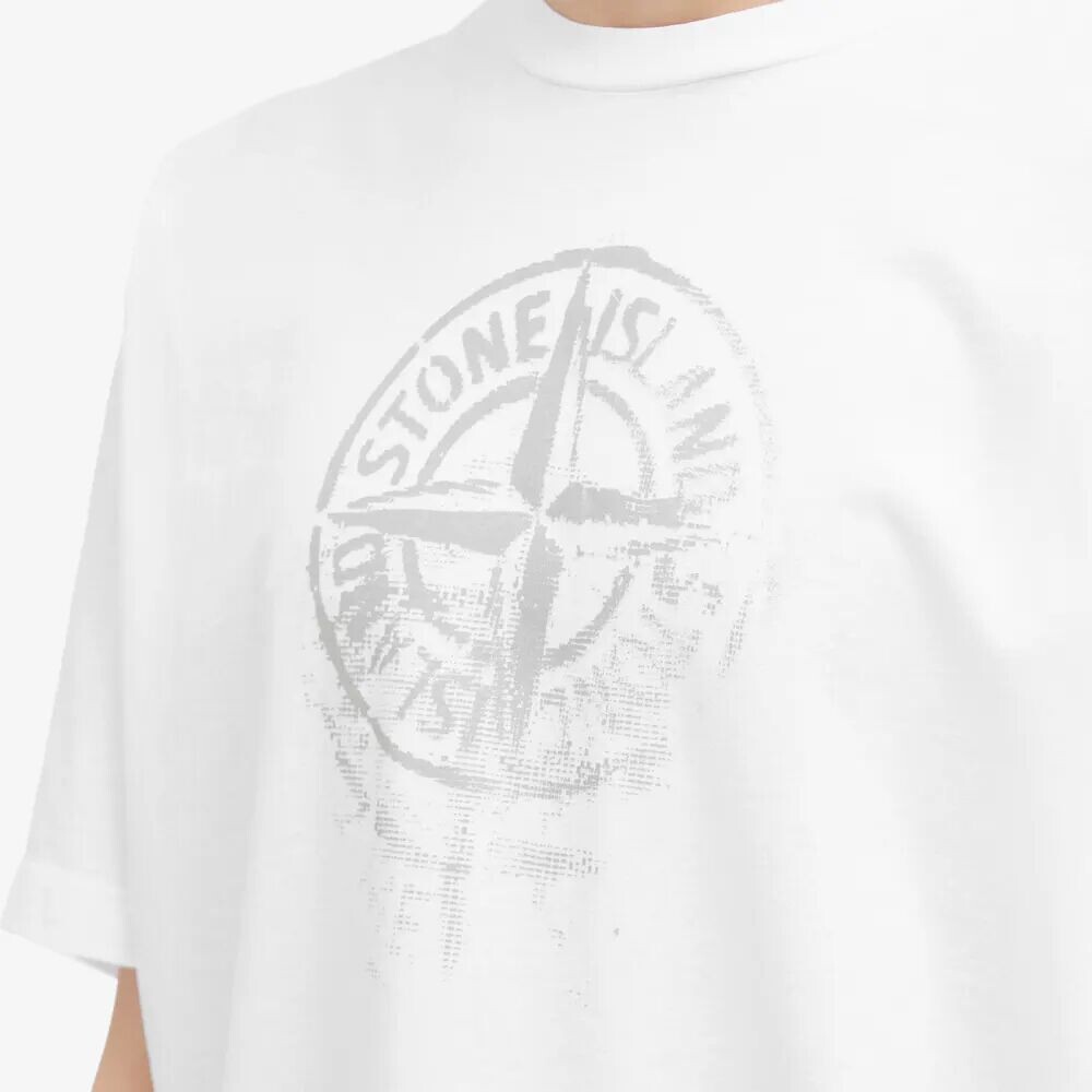 

Stone Island Светоотражающая футболка с принтом, белый