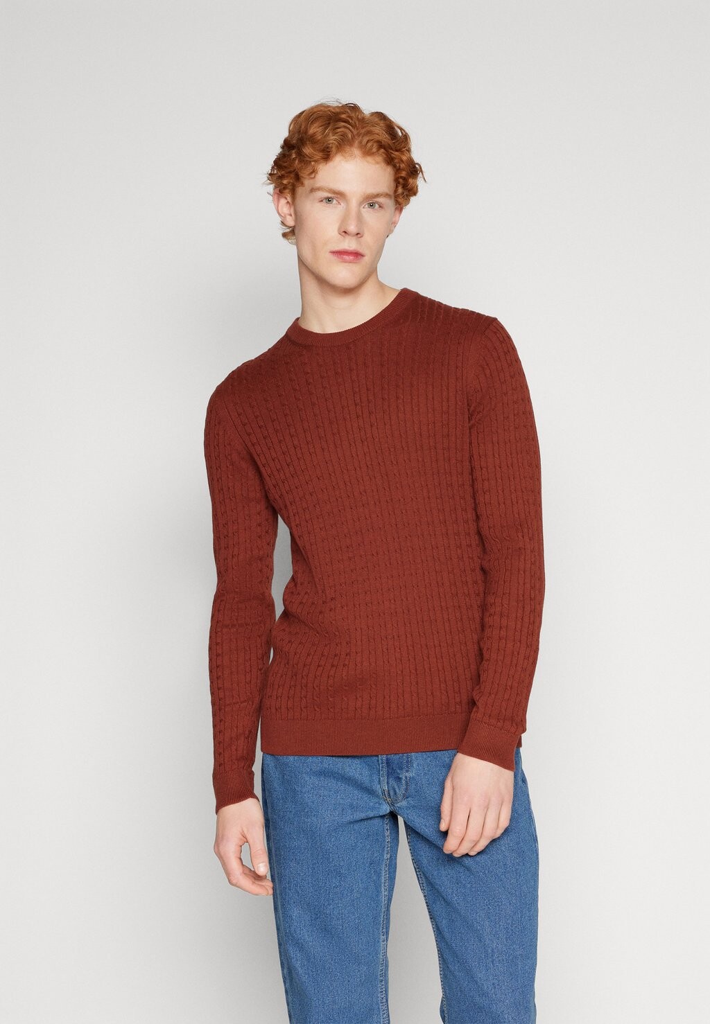 

Свитер JPRBLAARTHUR CREW NECK Jack & Jones, вишня красного дерева, Красный