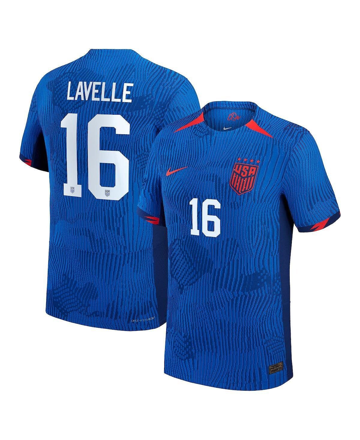 

Мужское выездное аутентичное джерси Rose Lavelle Royal USWNT 2023 Nike