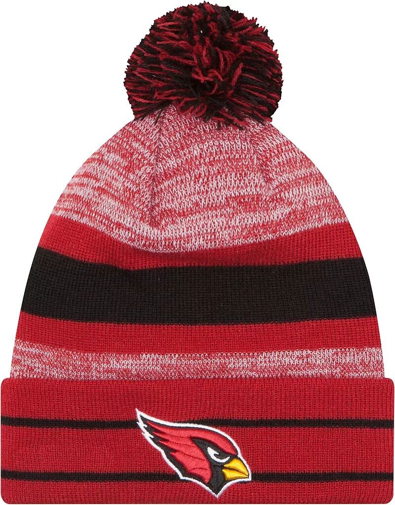 

Мужская классическая красная вязаная шапка New Era Arizona Cardinals Core с помпонами